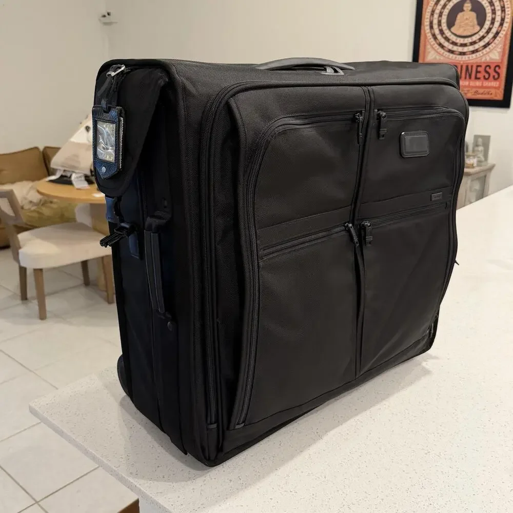 Tumi Black Rolling Garment Bag Soft Case Suitcase Luggage Travel Carry on Large